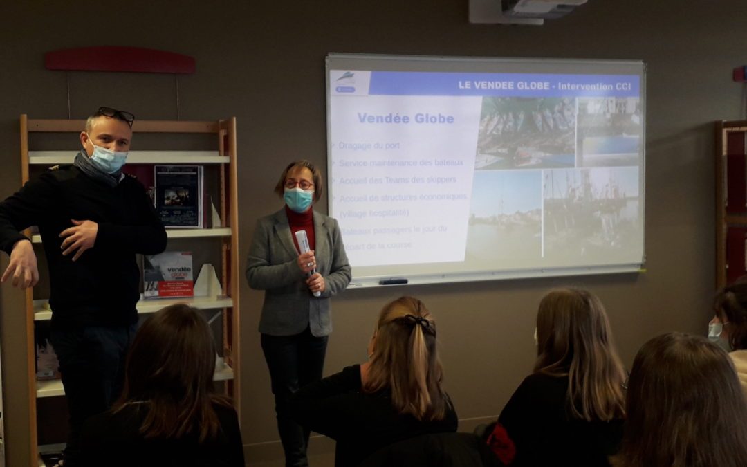 Intervention de Mme Sellier et de M. Combriat (commandant du port des Sables d’Olonne)