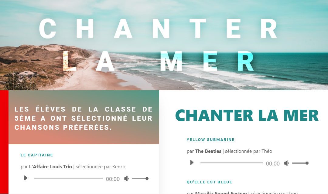 La mer en chanson